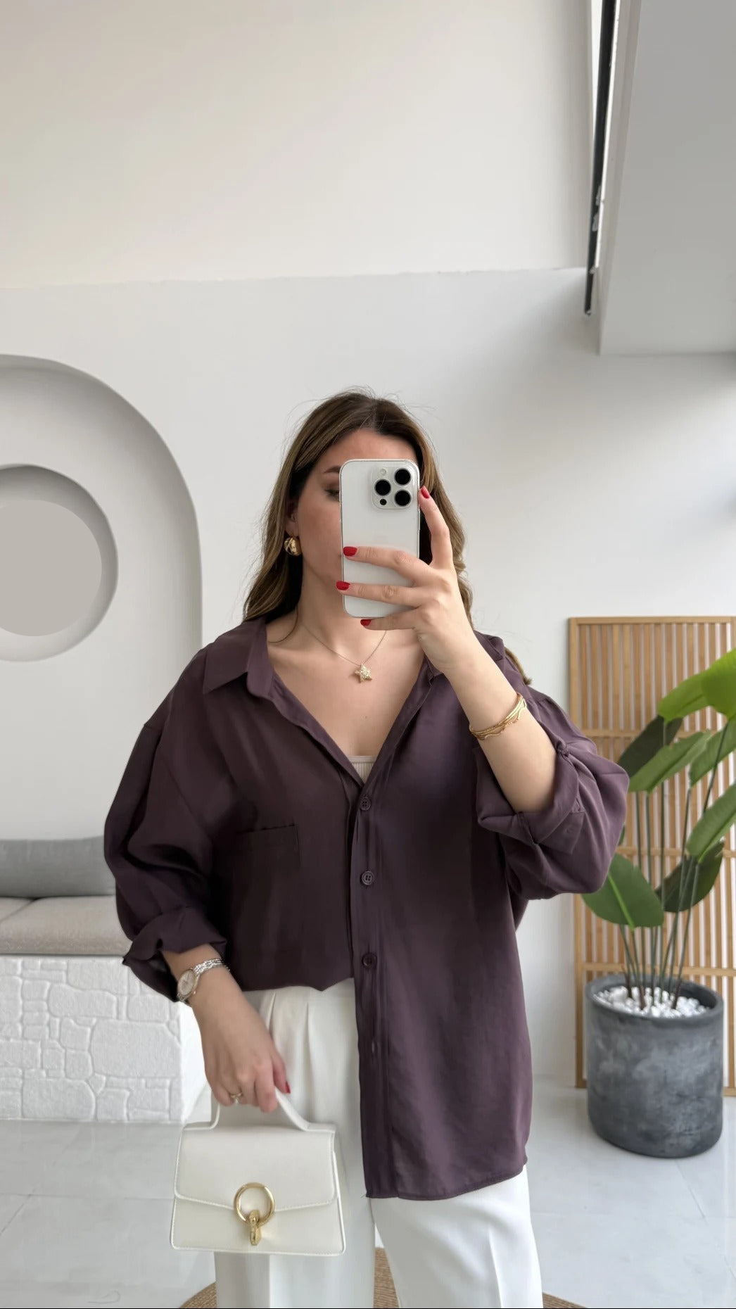 Premium Oversize Plum Shirt