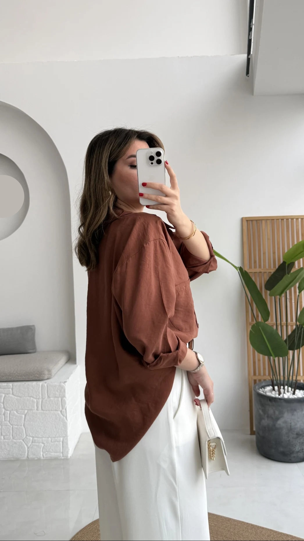 Premium Oversize Reddish Brown Shirt