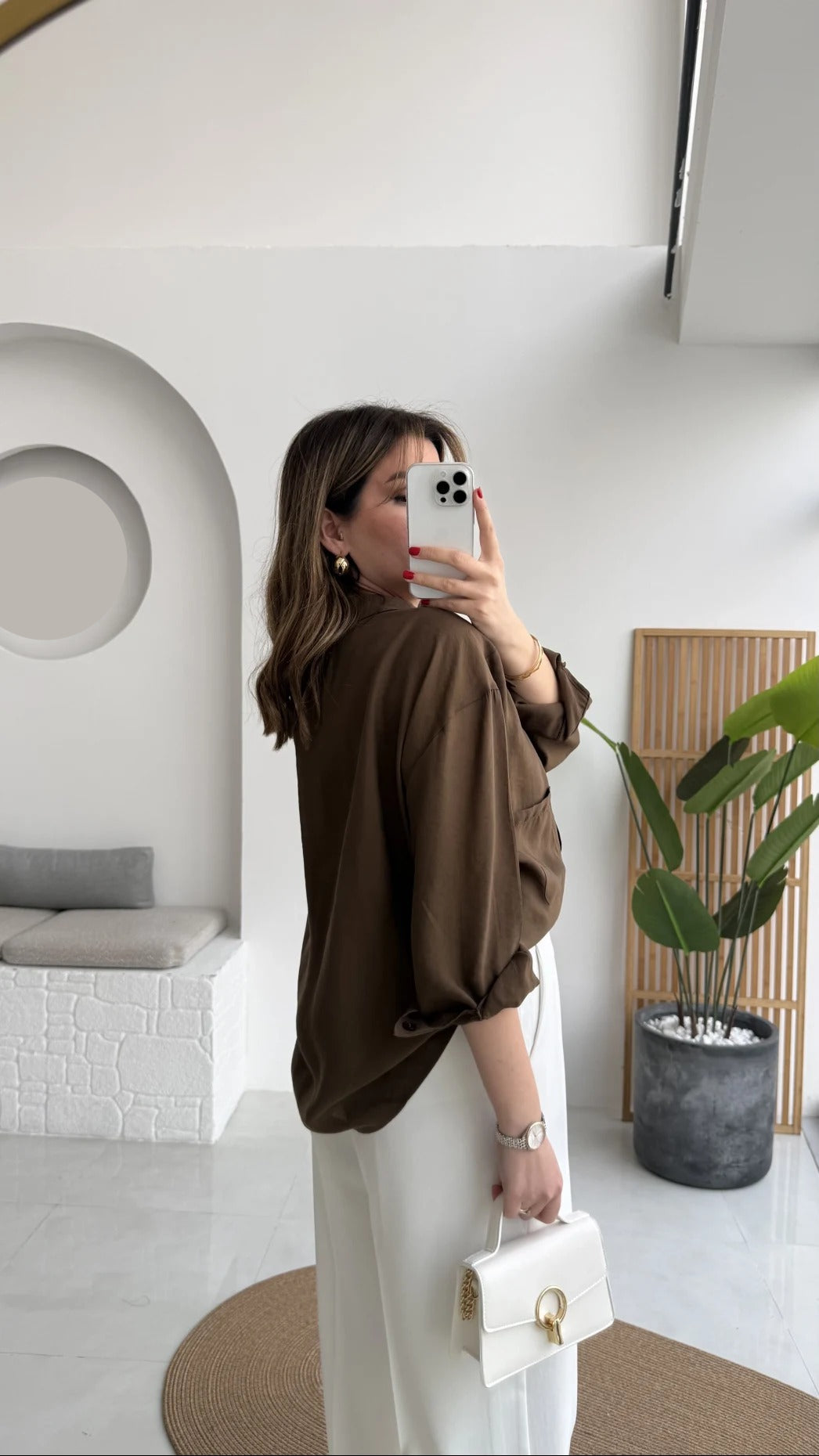 Premium Oversize Shirt Brown