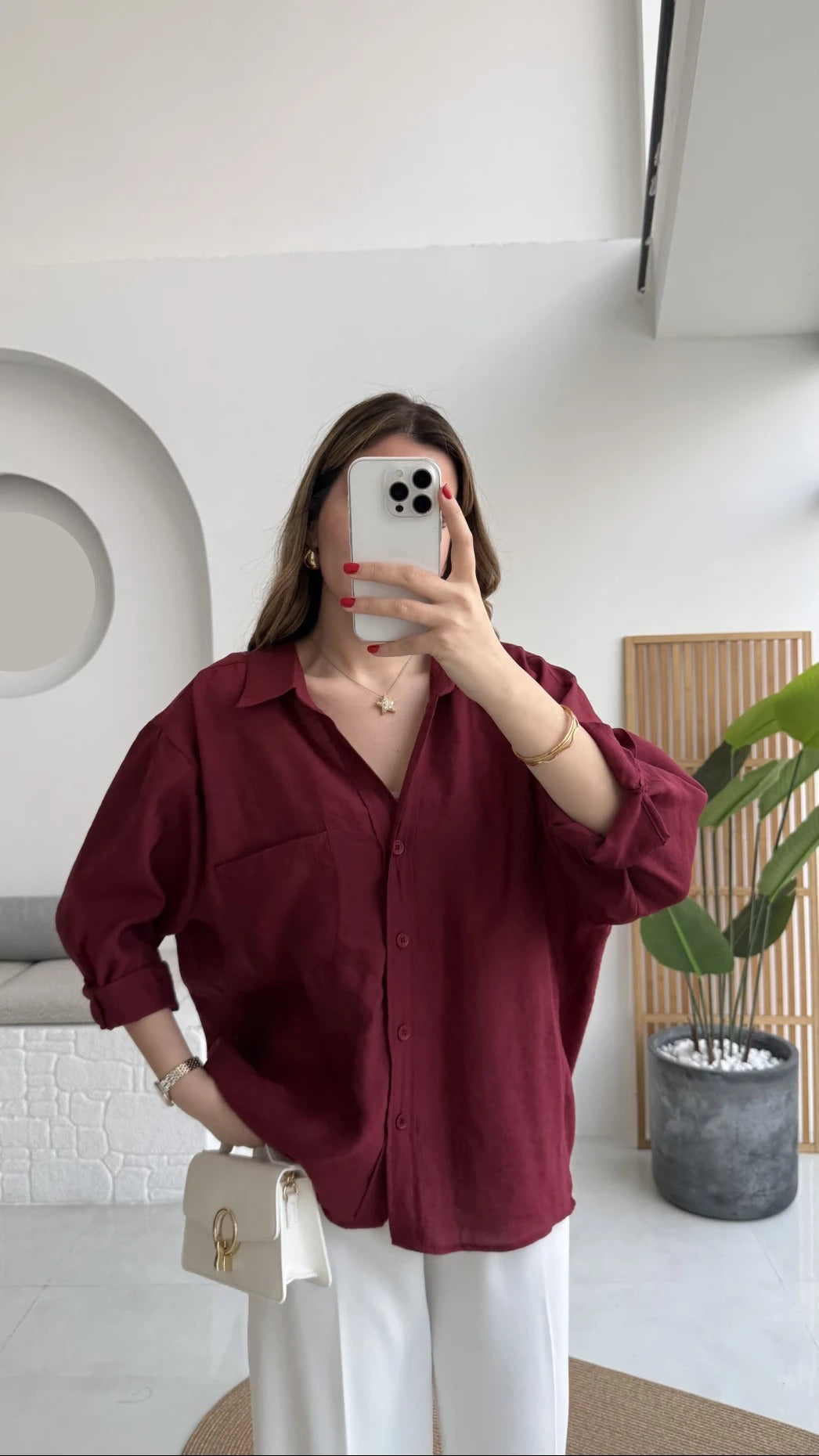 Premium Oversize Burgundy Shirt