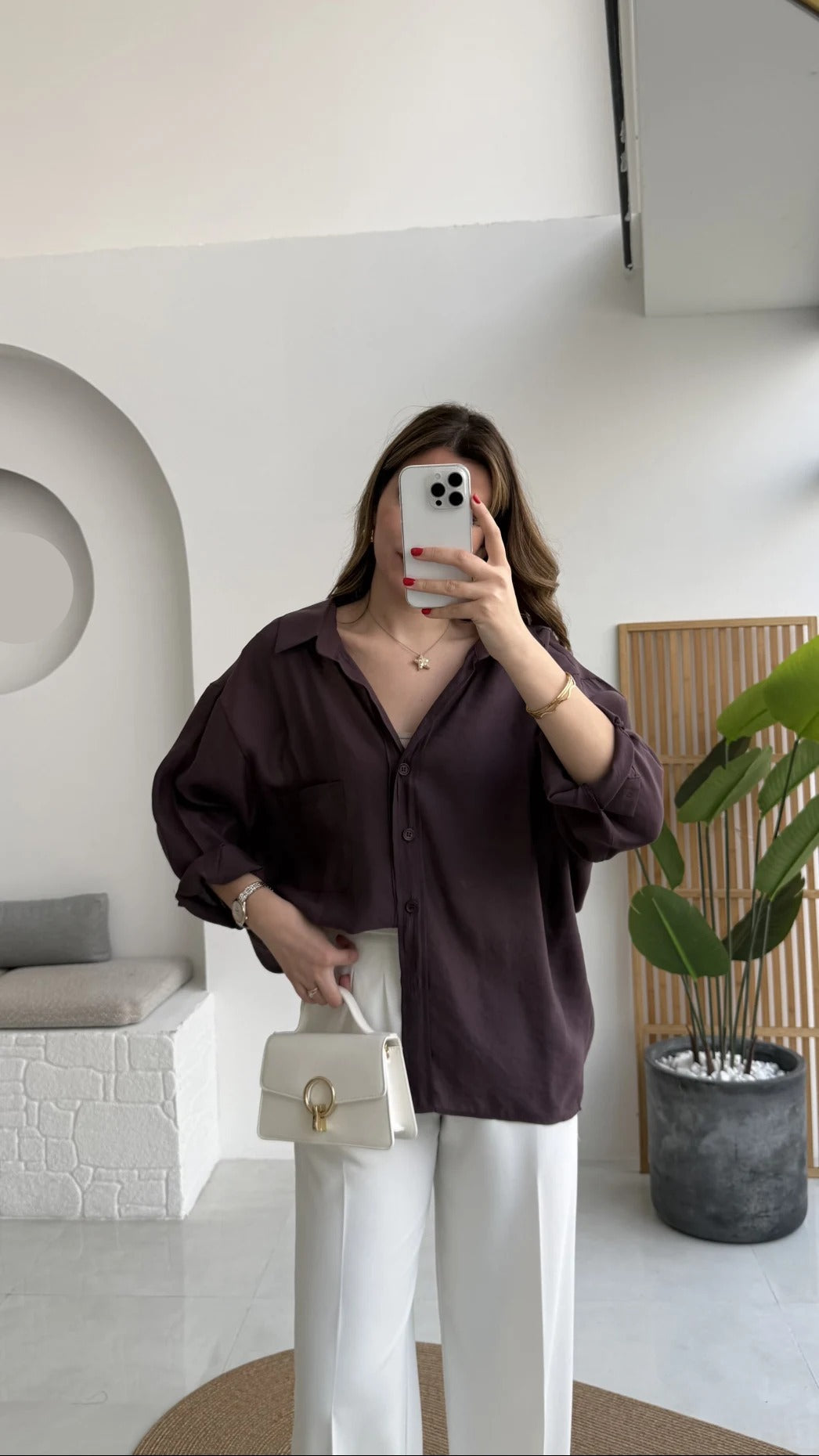 Premium Oversize Plum Shirt