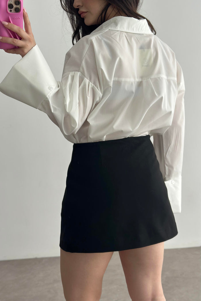 White Bold Cuff Shirt
