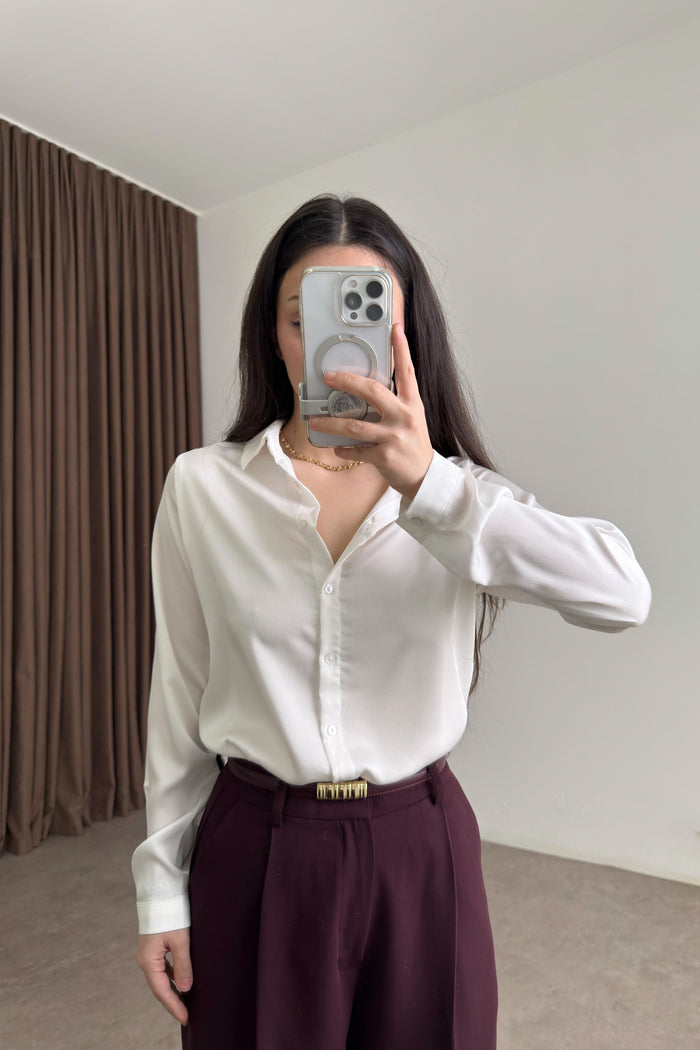 Premium Marseille White Satin Shirt