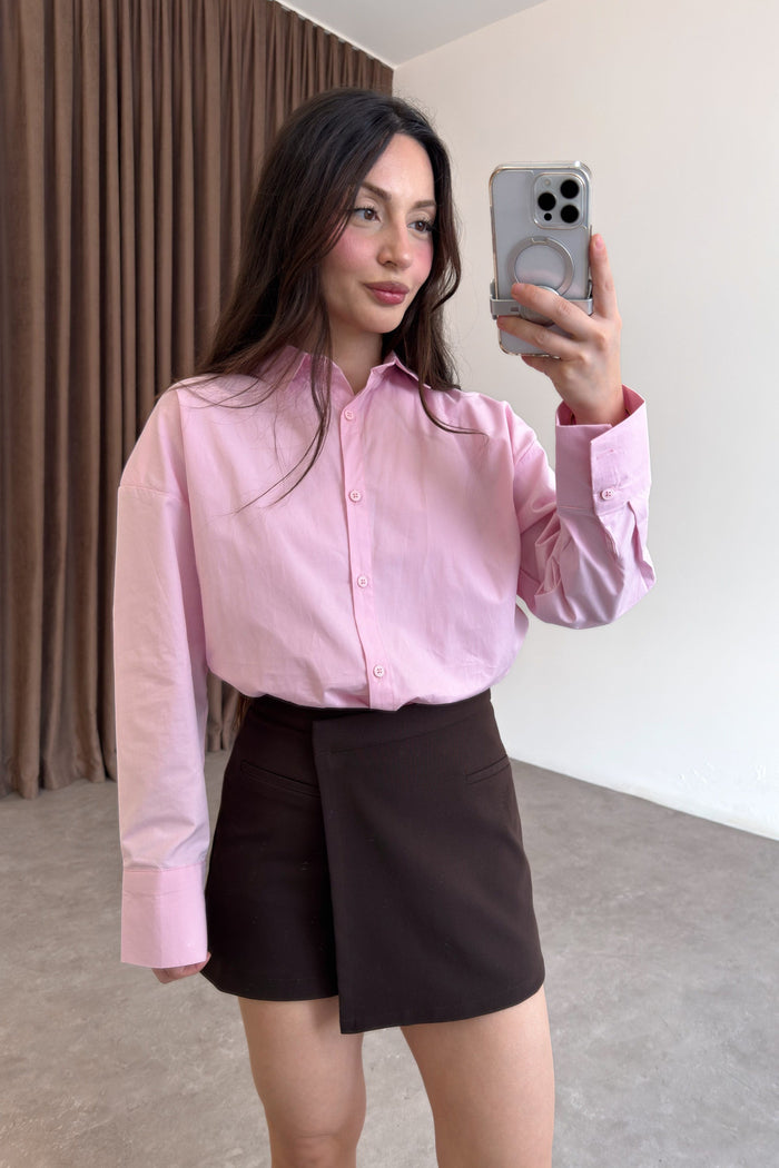 Minimalist Premium Poplin Pink Shirt