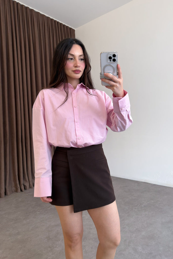 Minimalist Premium Poplin Pink Shirt