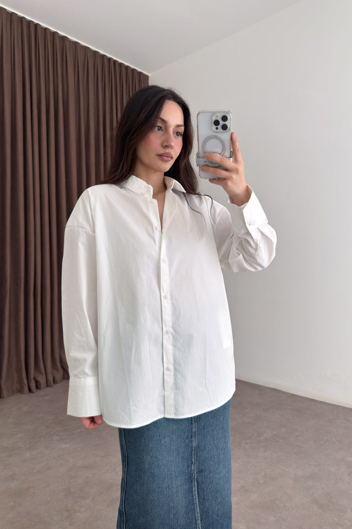 Minimalist Premium Poplin White Shirt
