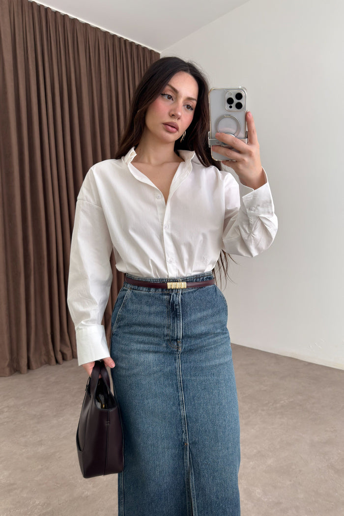 Minimalist Premium Poplin White Shirt