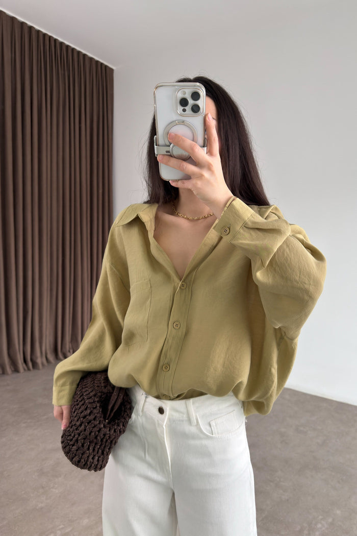 Premium Oversize Light Green Shirt