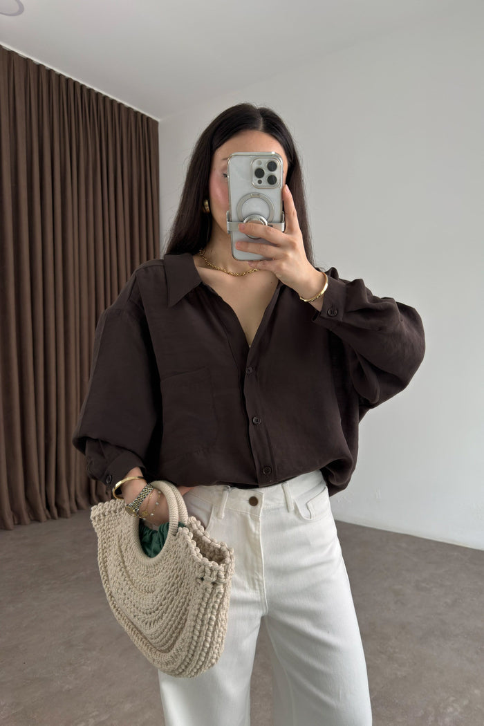 Premium Oversize Brown Shirt