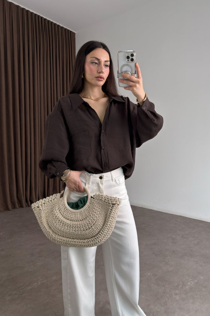 Premium Oversize Brown Shirt