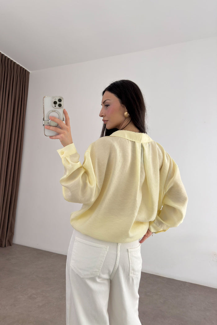 Premium Oversize Pastel Yellow Shirt