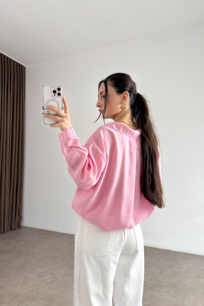 Premium Oversize Pink Shirt