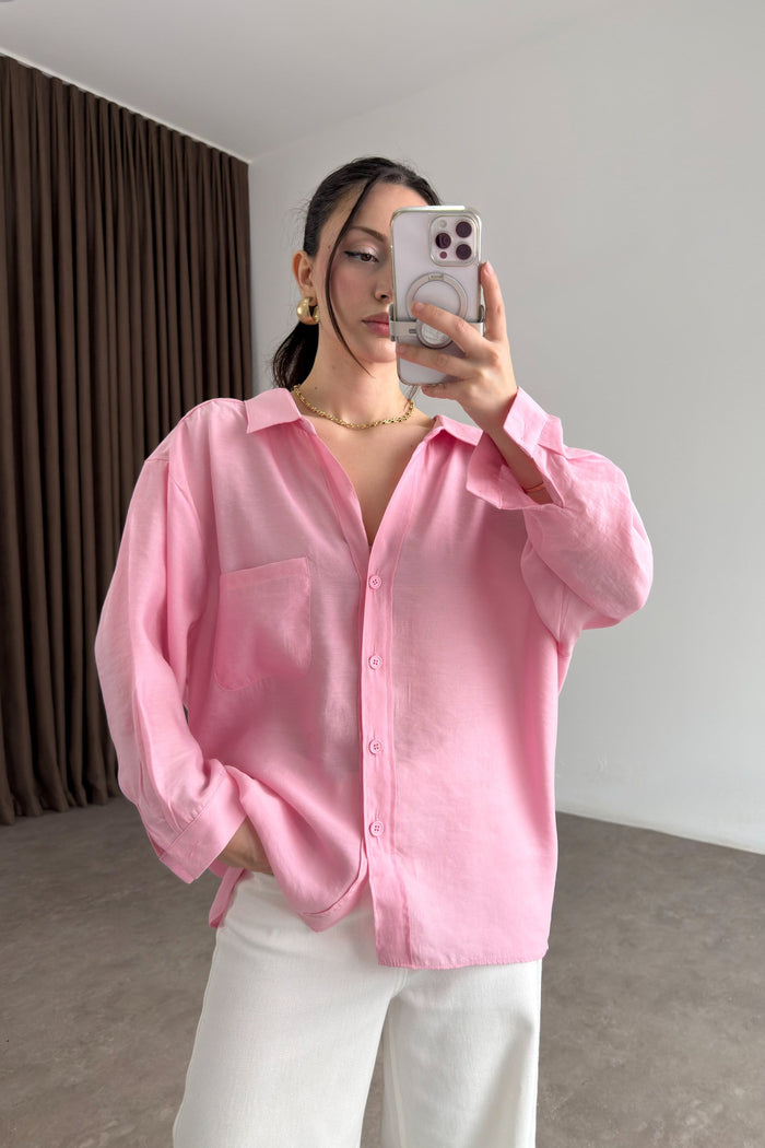 Premium Oversize Pink Shirt