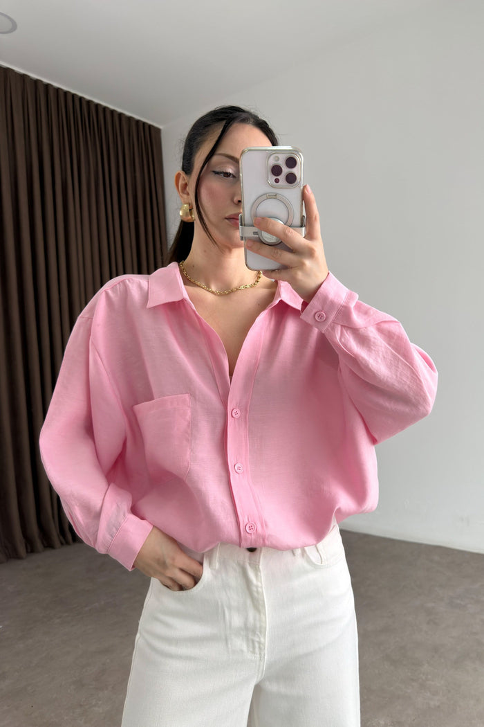 Premium Oversize Pink Shirt
