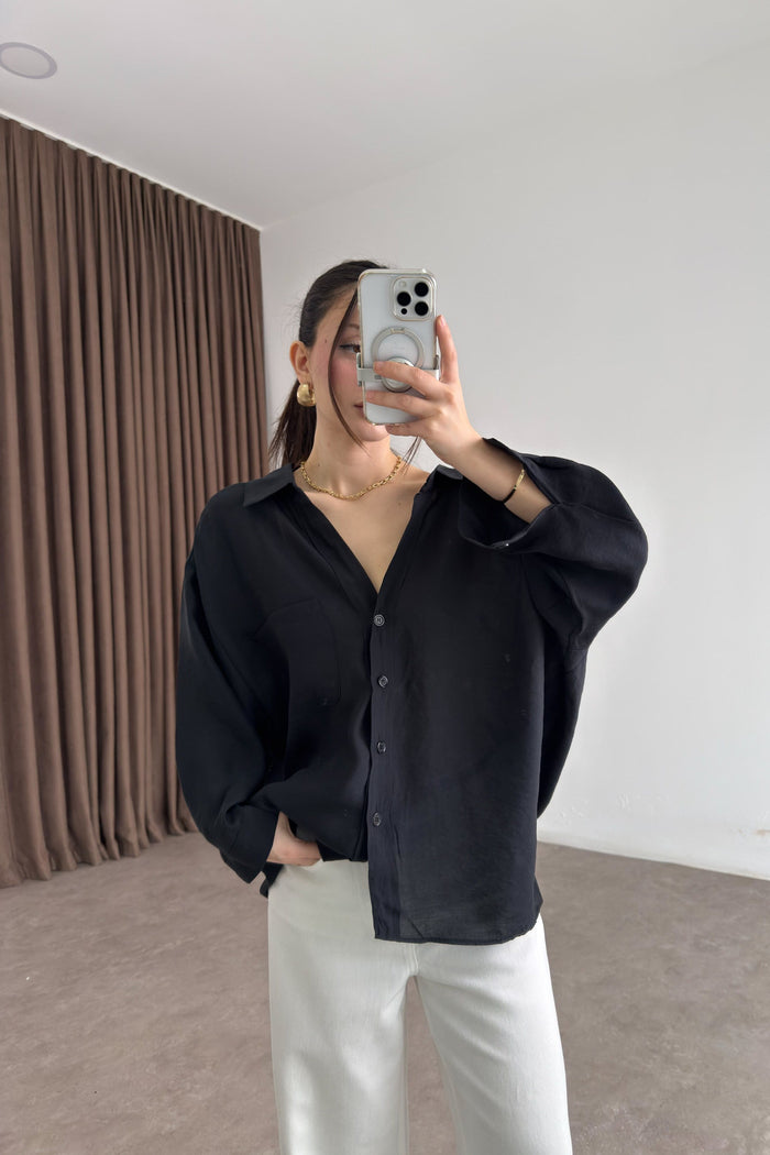 Premium Oversize Black Shirt
