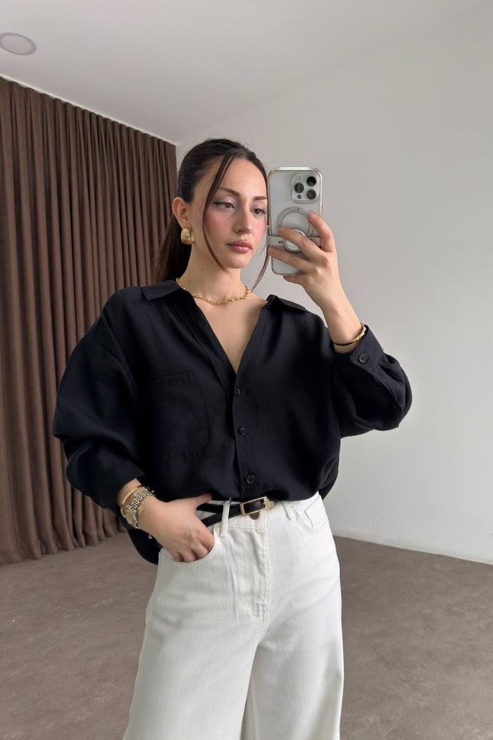 Premium Oversize Black Shirt